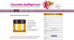 Desktop Screenshot of cosmeticlabelright.com